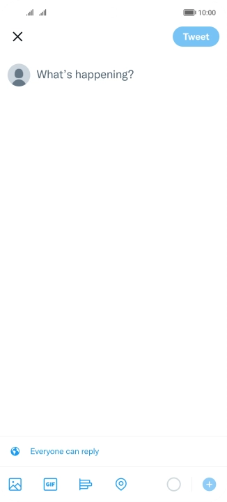 Press the text input field. Press the text input field.