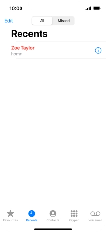 Press the information icon next to the required phone number. Press the information icon next to the required phone number.