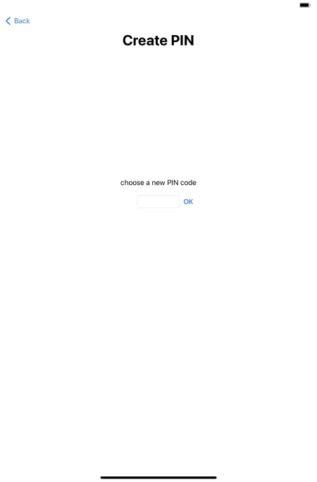 Key in a new four-digit PIN and press OK.