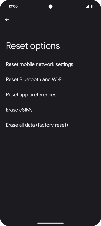 Press Reset mobile network settings.