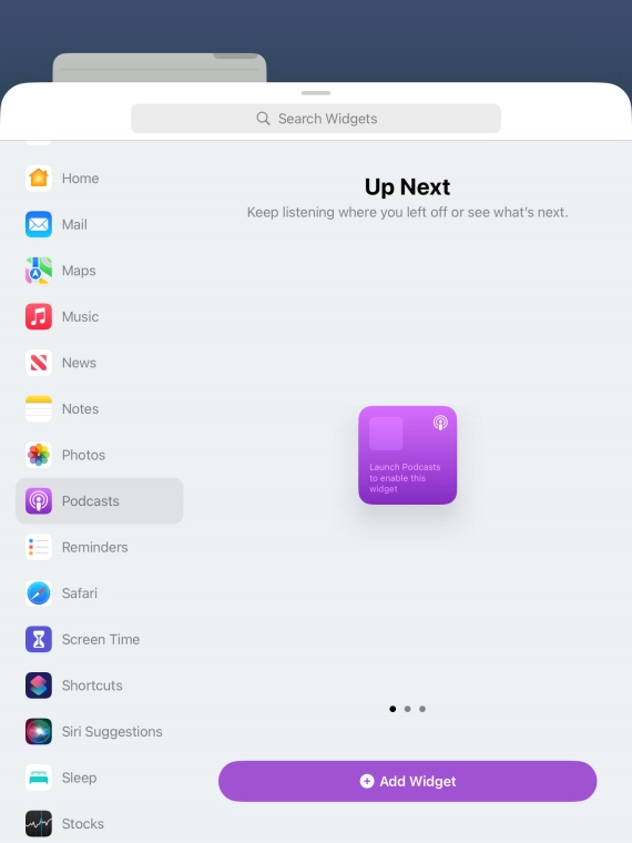 Slide your finger right or left on the screen to select the required widget size. Slide your finger right or left on the screen to select the required widget size.