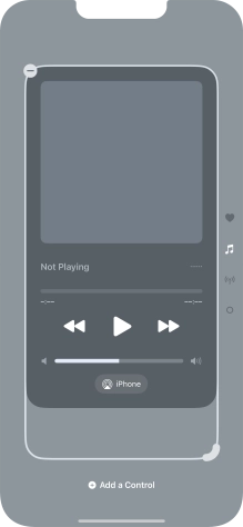 Press the remove icon on the required Control Centre page to remove it from Control Centre.