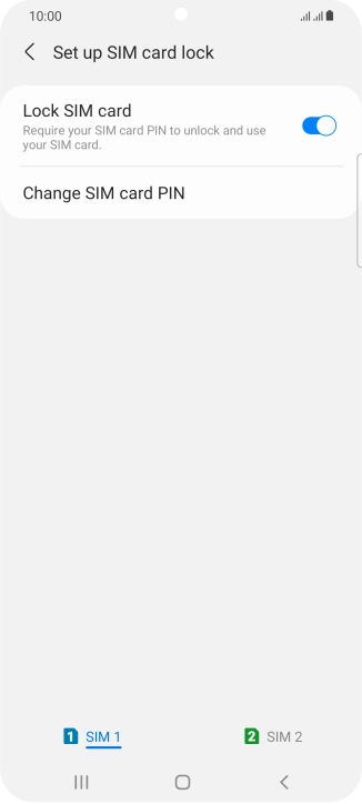 Press the required SIM. Press the required SIM.