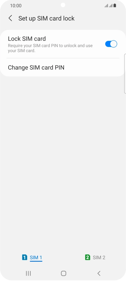 Press the required SIM. Press the required SIM.
