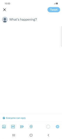 Press the text input field.
