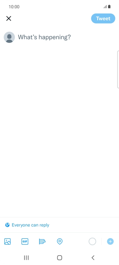 Press the text input field.