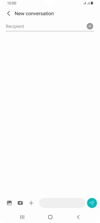 Press the search field and key in the first letters of the recipient's name.