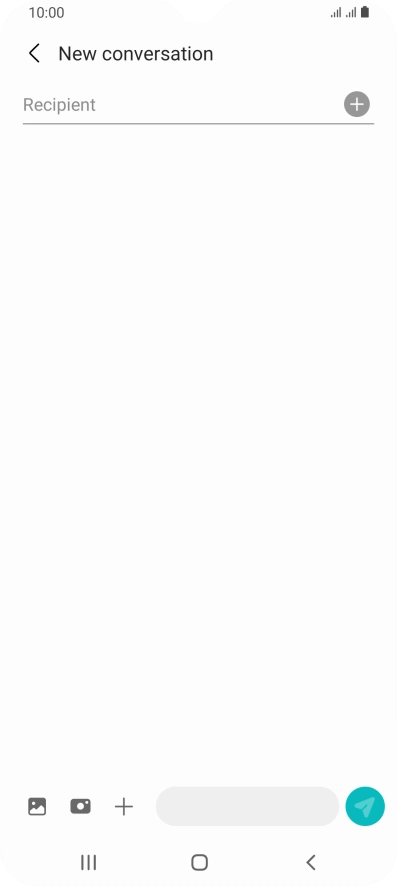 Press the search field and key in the first letters of the recipient's name.