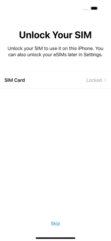 Press SIM Card.
