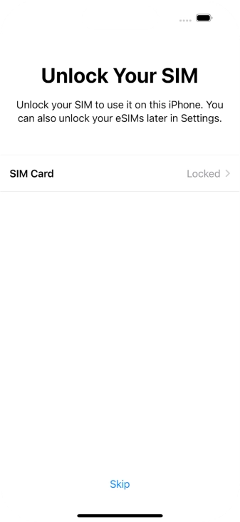 Press SIM Card.