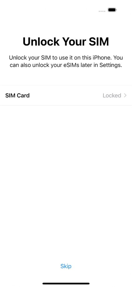 Press SIM Card. Press SIM Card.
