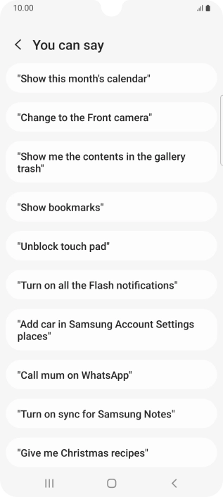 Press the Home key to return to the home screen.