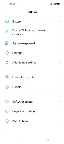 Press App management.