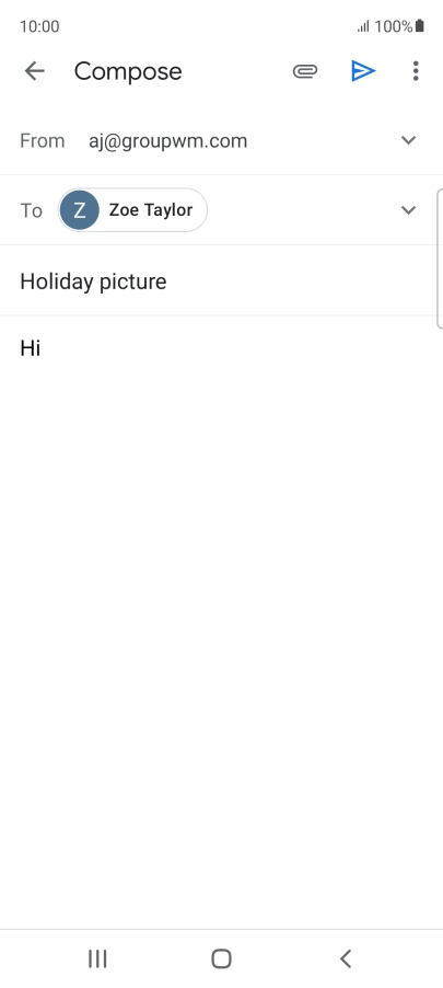 Write the required text and press the send icon.
