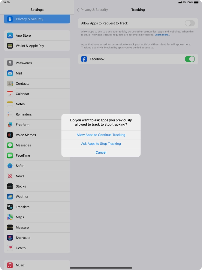 If you turn off the function, press the required setting.