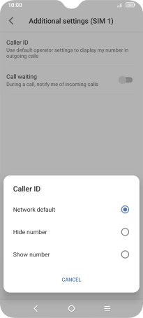 Press Show number to turn on caller identification.