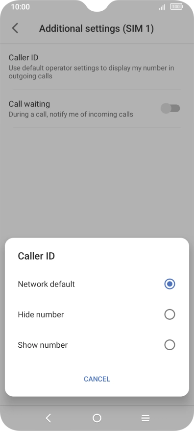 Press Show number to turn on caller identification.