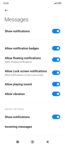 Press the indicator next to 