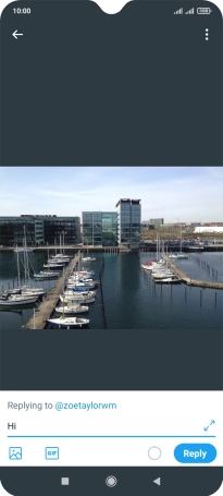 Write your reply and press Reply.