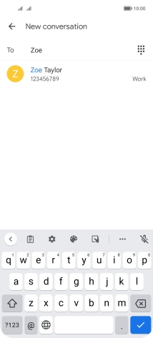 Press the required contact. Press the required contact.