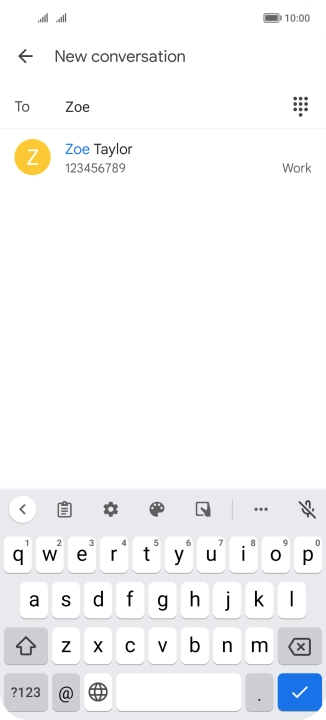 Press the required contact. Press the required contact.