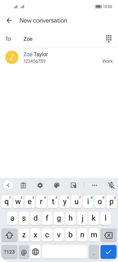 Press the required contact. Press the required contact.