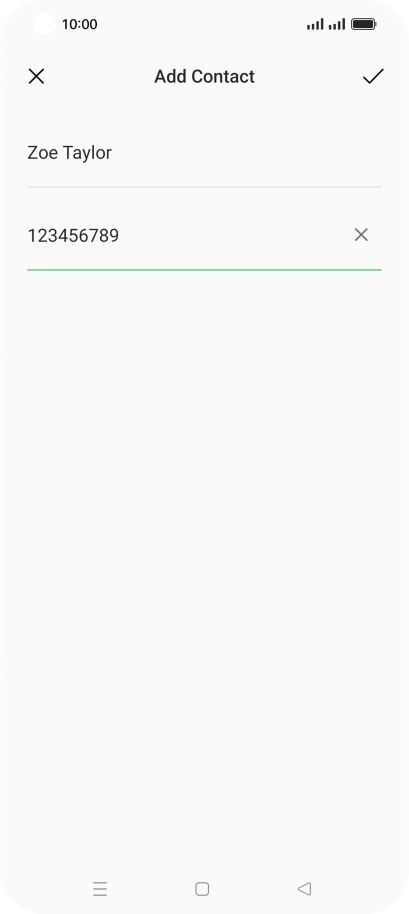 Press the confirm icon.