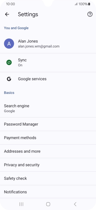 Press Privacy and security. Press Privacy and security.