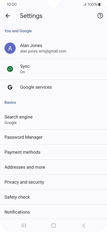 Press Privacy and security. Press Privacy and security.