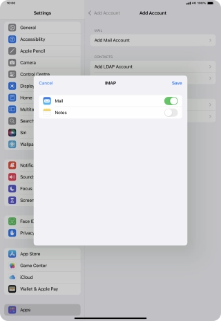 Press Save. Your email account has now been set up. To select more settings for incoming and outgoing server, proceed with the following steps.