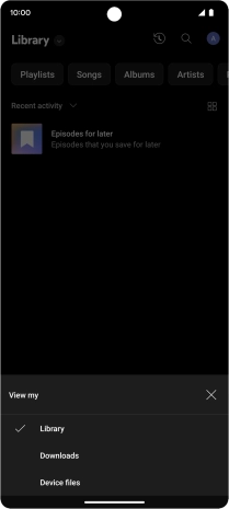 Press the required category and go to the required audio file.