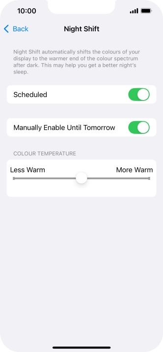 Press and drag the indicator below 