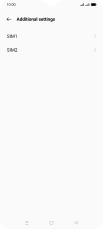 Press the required SIM.