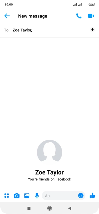 Press the text input field.