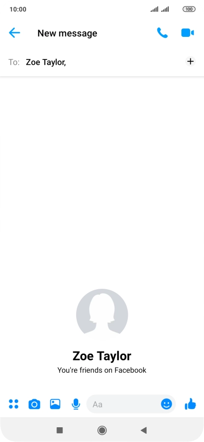Press the text input field.