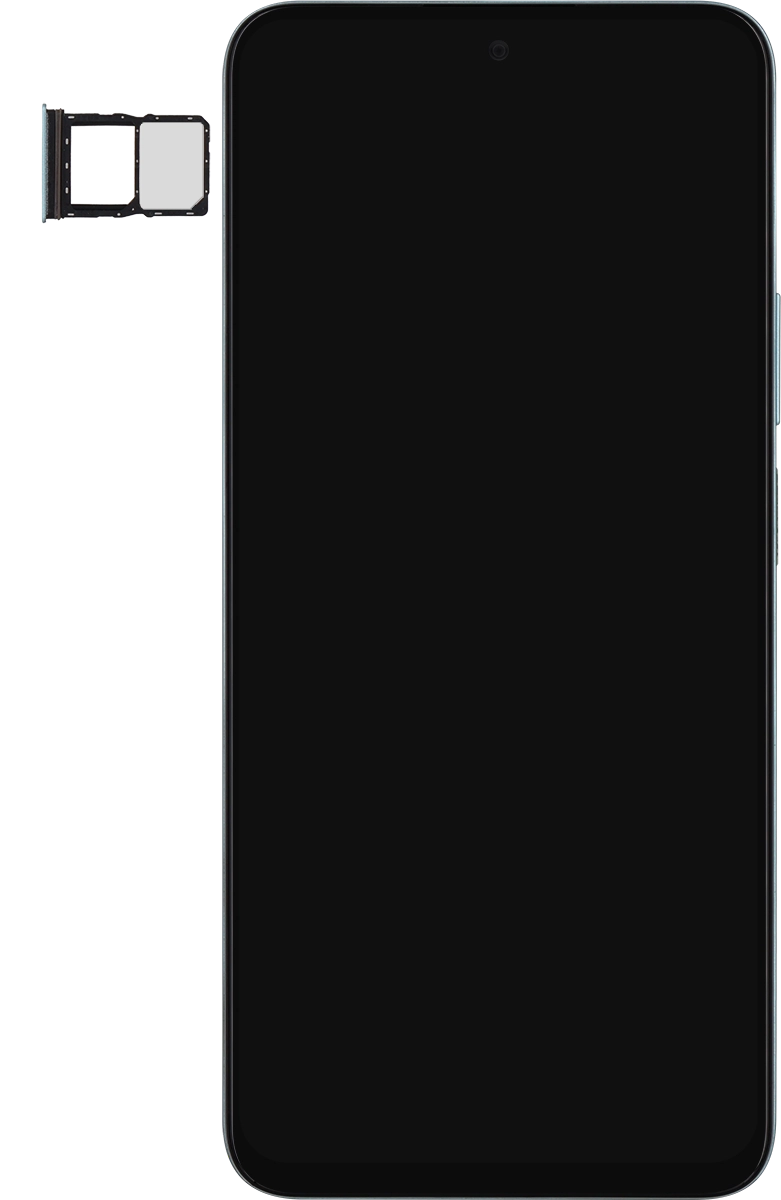 Turn your SIM so the angled corner of the SIM matches the angled corner of the second SIM holder and place your SIM in the SIM holder.