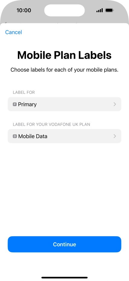 Press Continue. Press Continue.