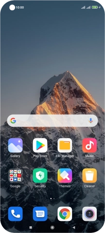 The battery charging icon shows that the battery is charging.