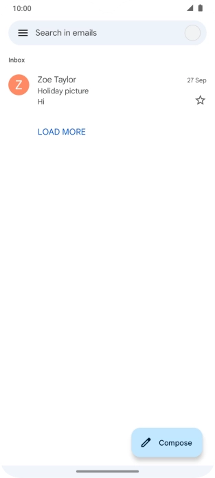 Press the email account icon.