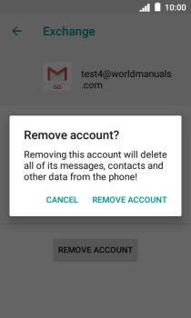 Press REMOVE ACCOUNT.
