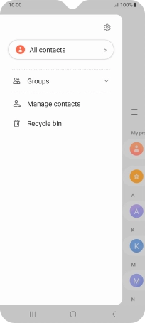 Press Manage contacts. Press Manage contacts.