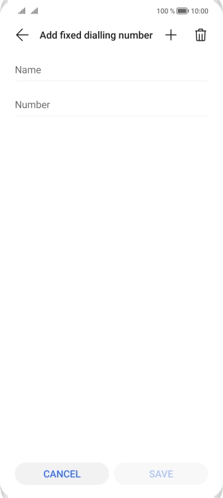 Press Name and key in the required name.