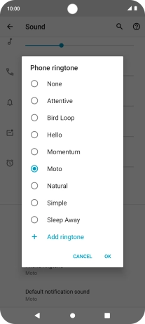 Press the required ring tones to hear them.