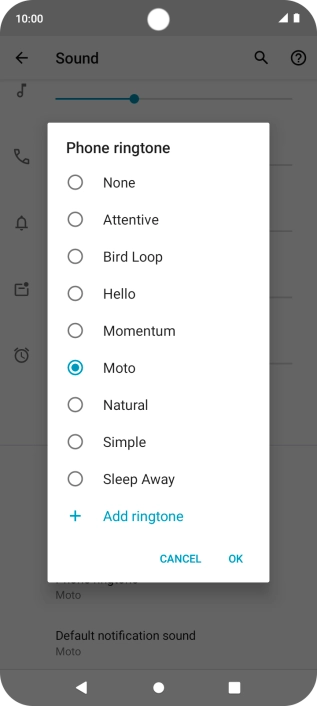 Press the required ring tones to hear them.