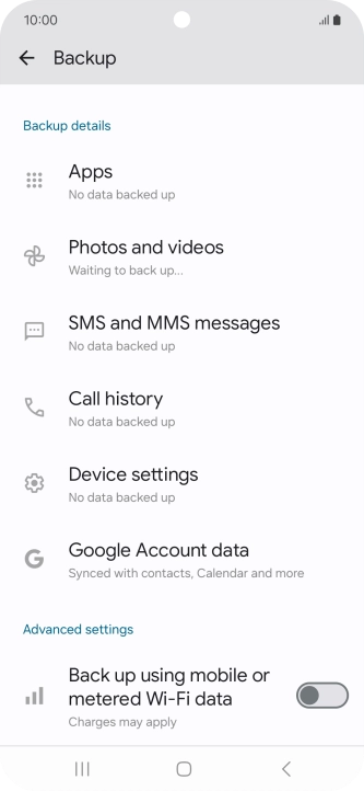 Press the indicator next to 