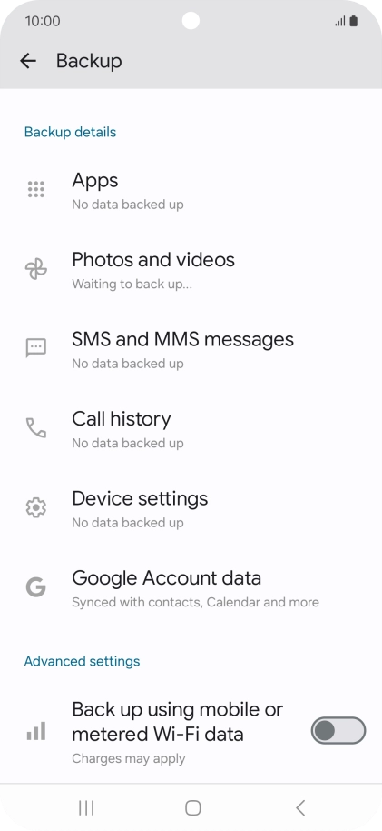 Press the indicator next to 
