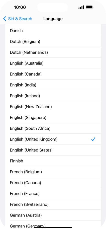 Press the required language.