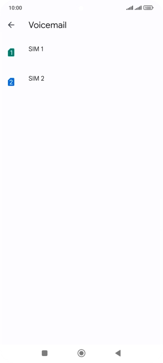 Press the required SIM.