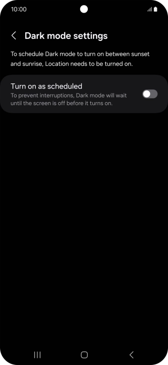 Press the indicator next to 