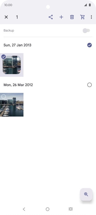 Press the required pictures or videos.